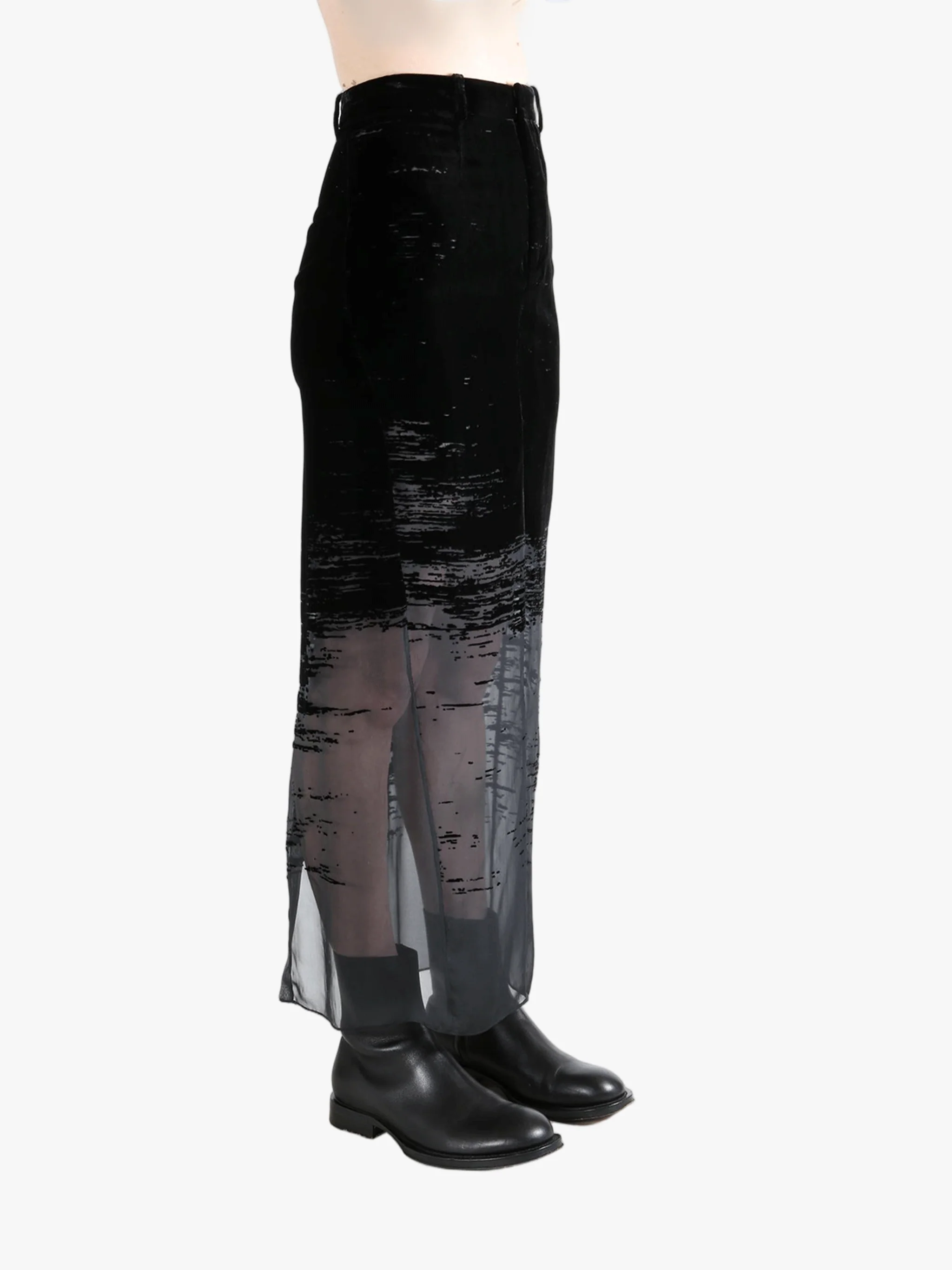 GRACE LING - Women Glitch Tailored Maxi Skirt - Image 2