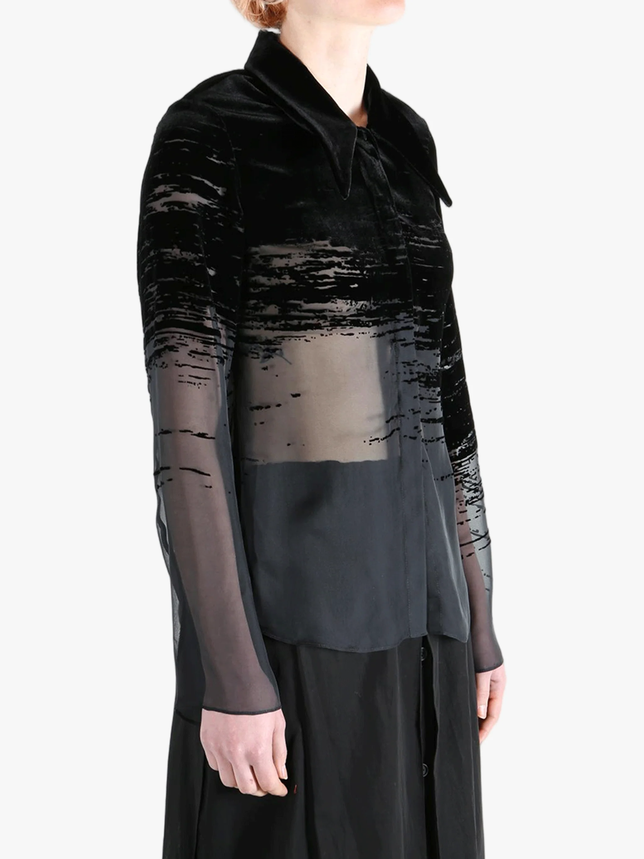 GRACE LING - Women Glitch Tailored Shirt - Image 2