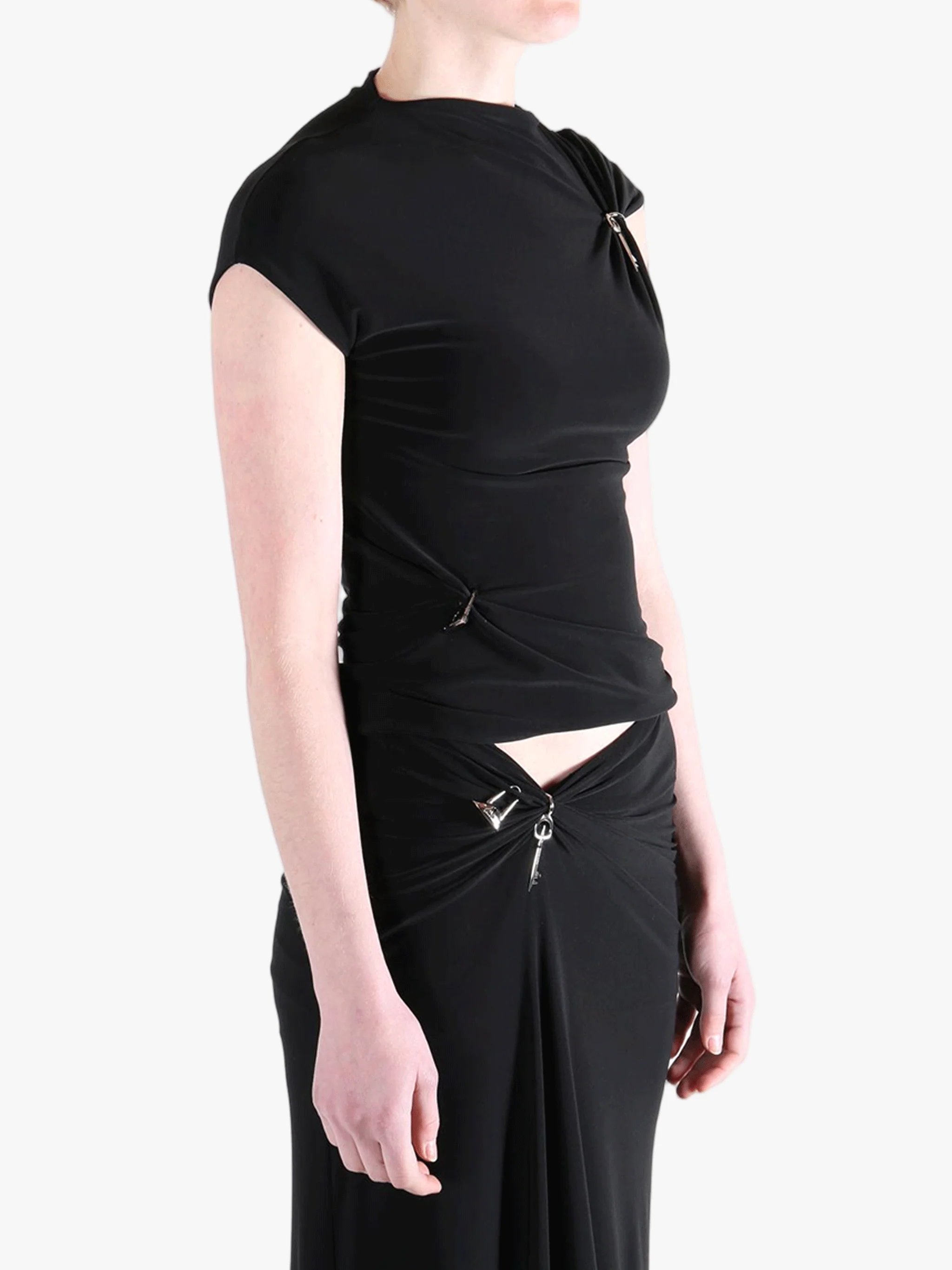 GRACE LING - Women Relic Charms Mock Neck Top - Image 2