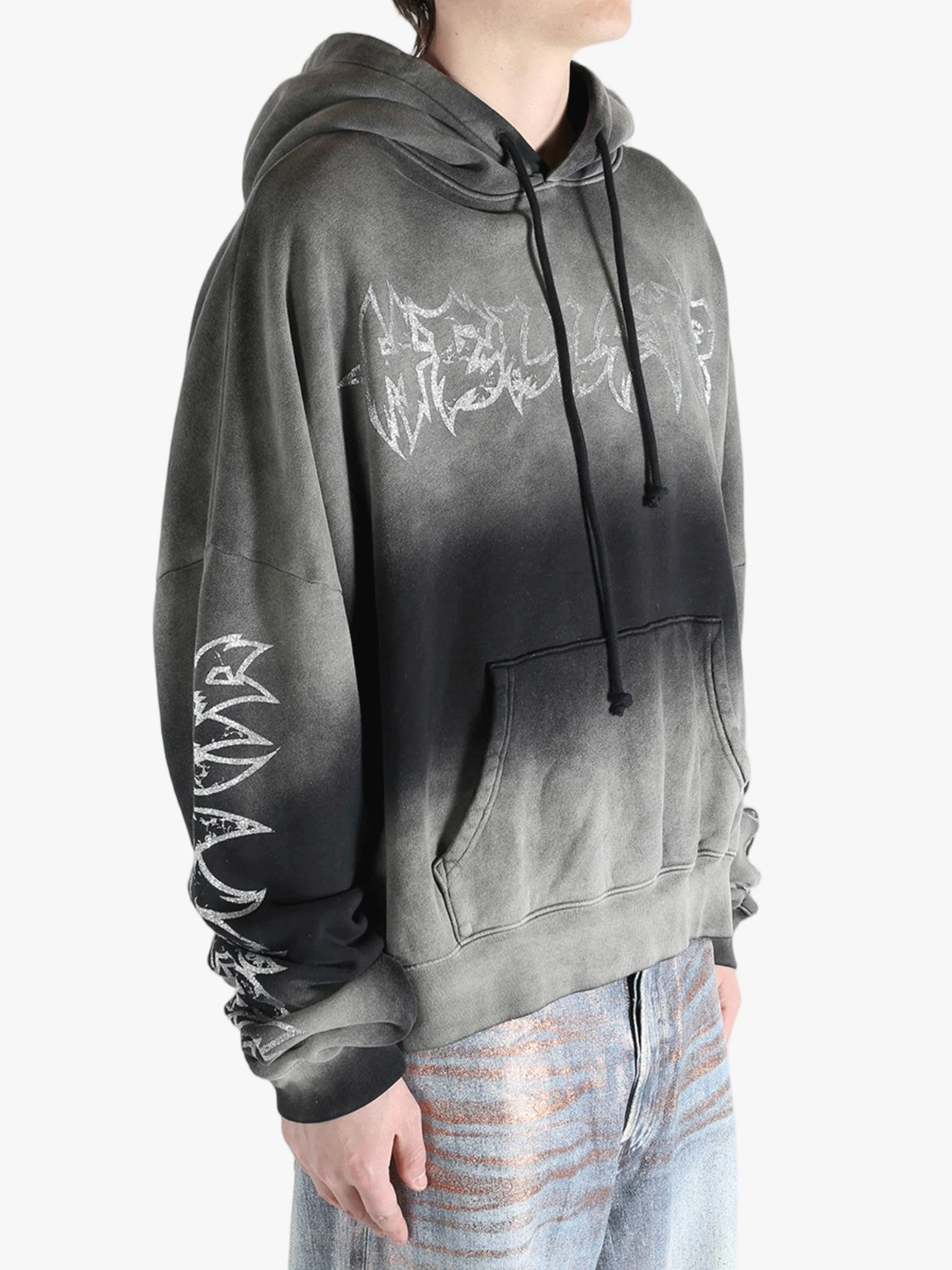 HELLSTAR - Men Stars Shine Graffiti Hoodie - Image 2
