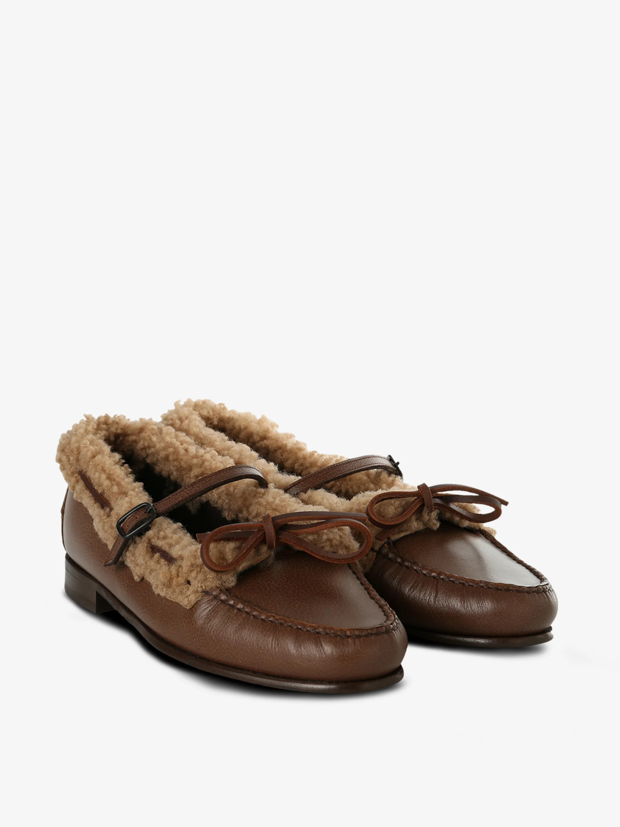 HEREU - Women Mary Jane Loafer With Lace Detail - Image 2