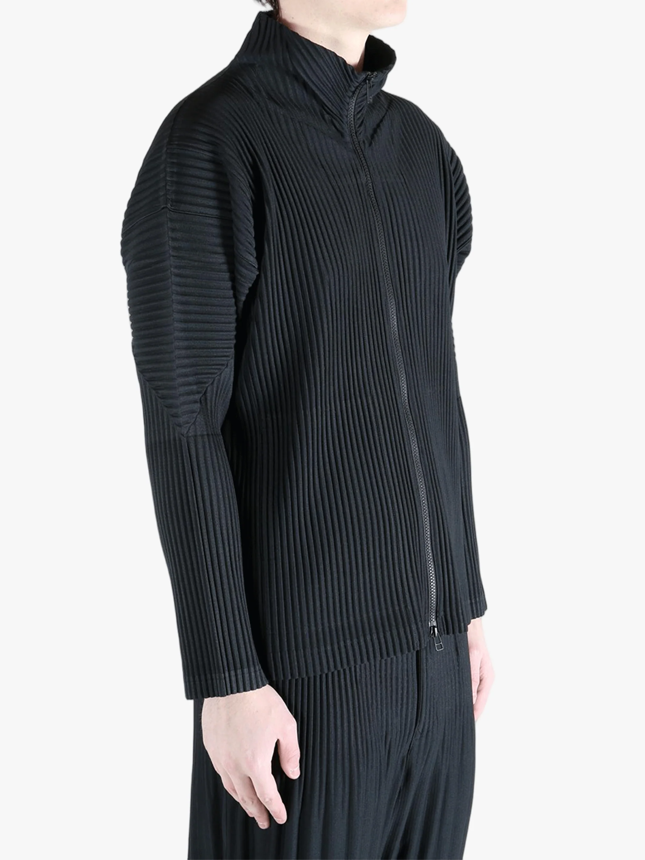 HOMME PLISSE ISSEY MIYAKE - Men Basics Zipup Cardigan - Image 2