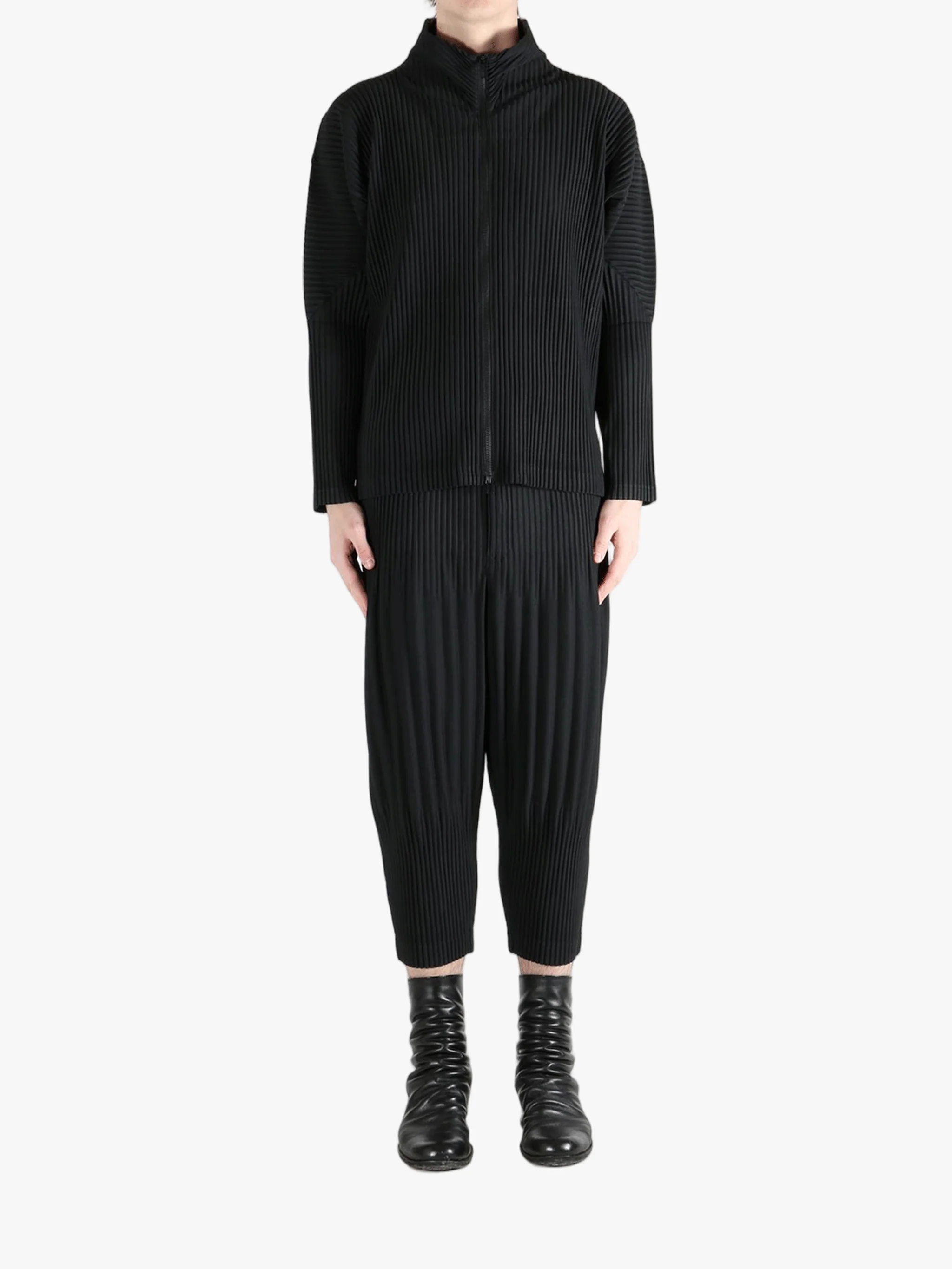 HOMME PLISSE ISSEY MIYAKE - Men Basics Zipup Cardigan - Image 4