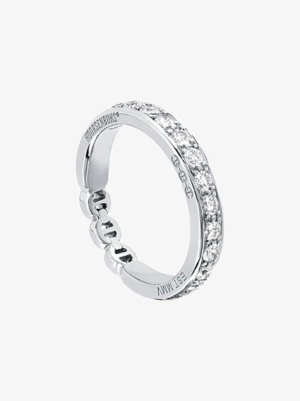 HOORSENBUHS - Americana Band With Diamonds Ring
