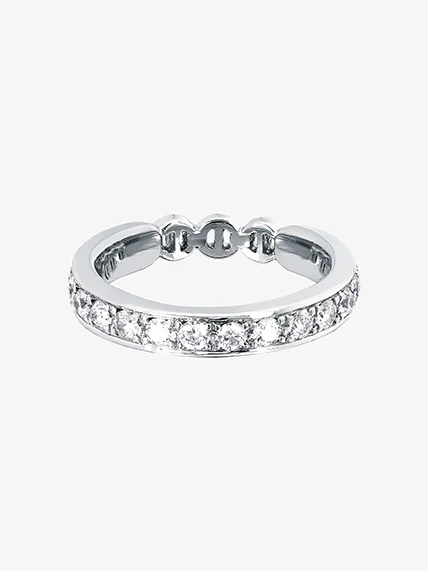 HOORSENBUHS - Americana Band With Diamonds Ring - Image 2