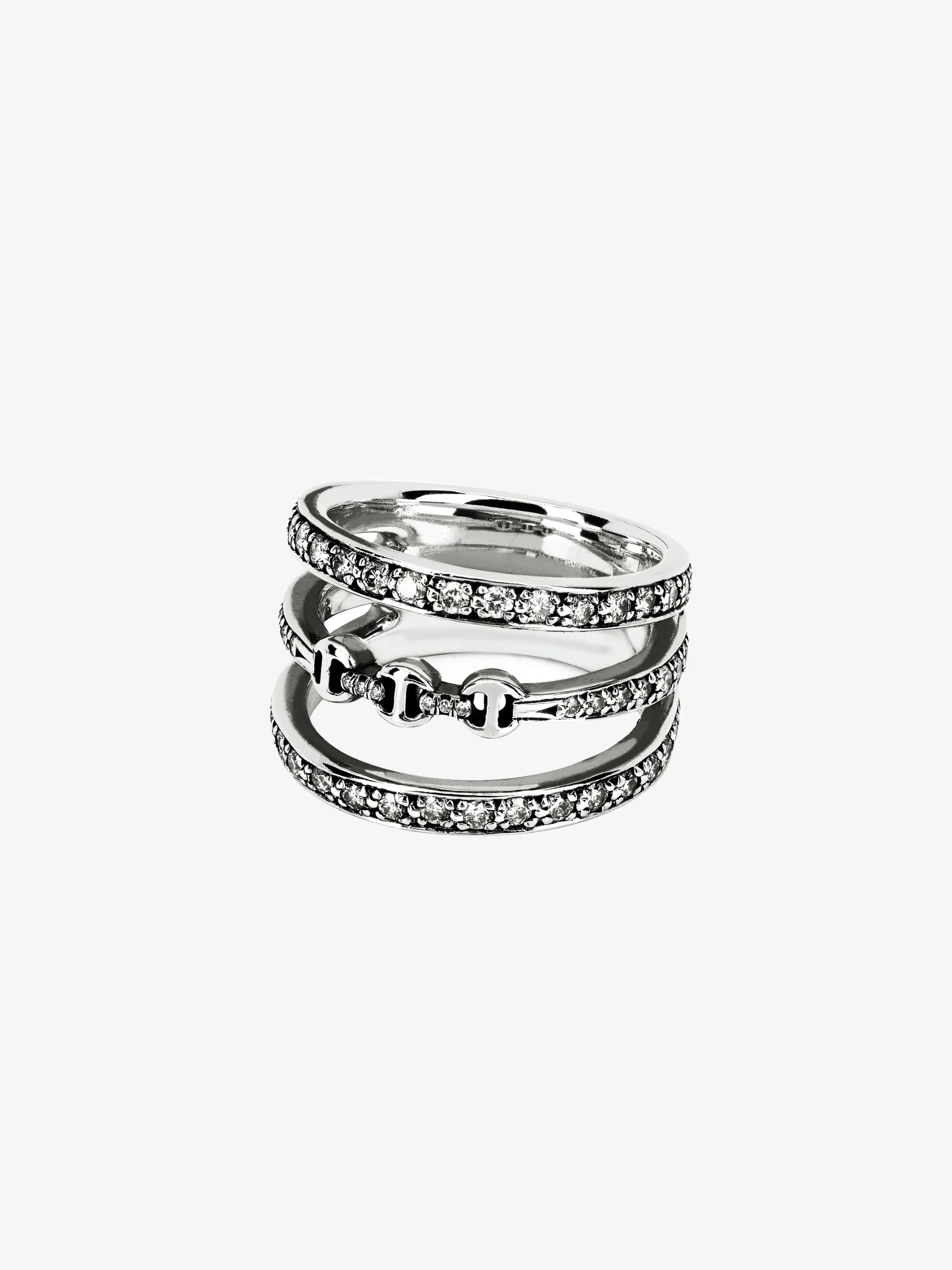 HOORSENBUHS - Asset Triple Band With Diamonds - Image 3