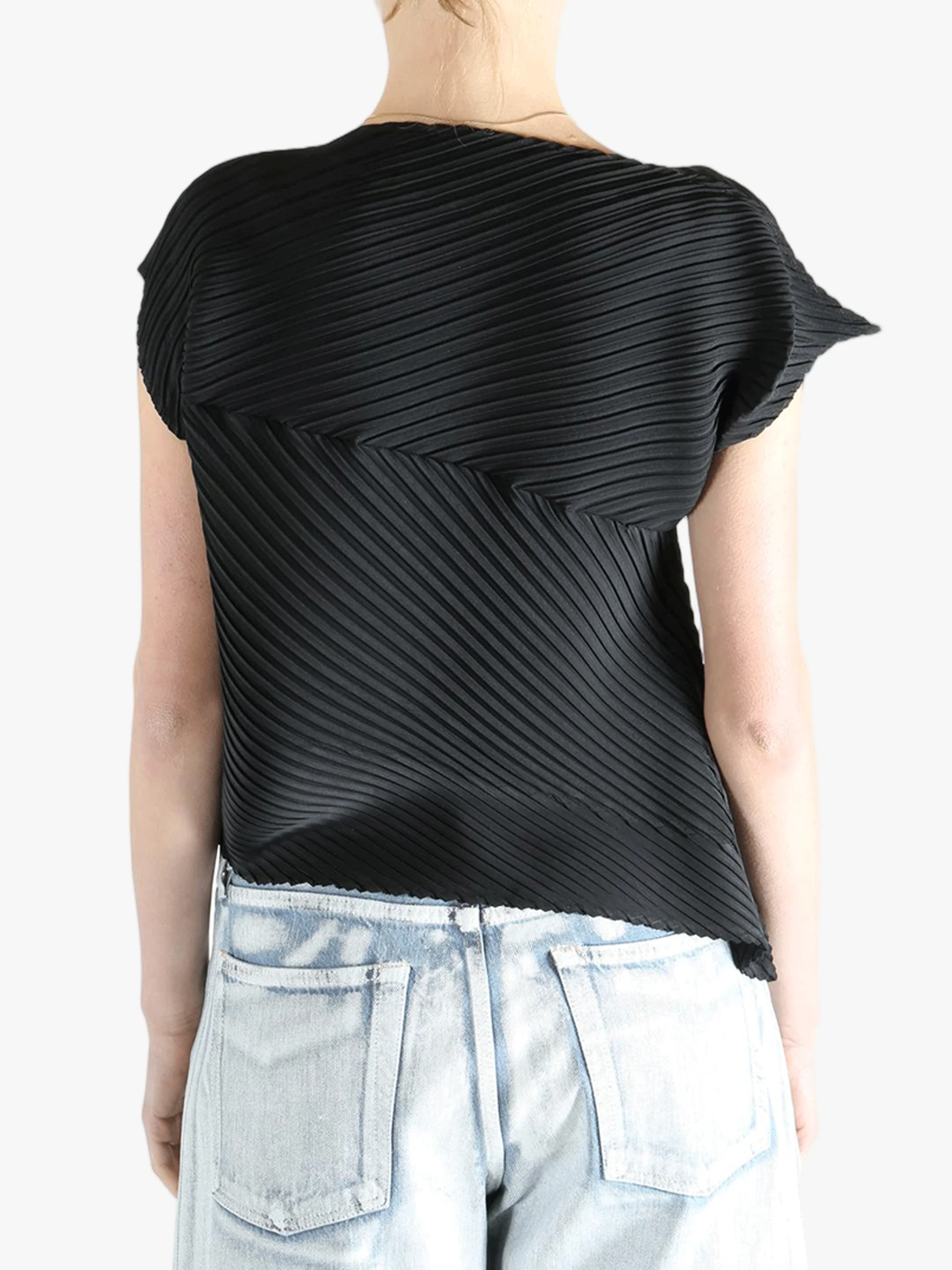 ISSEY MIYAKE - Women Plaster Pleats Solid Shirt - Image 3