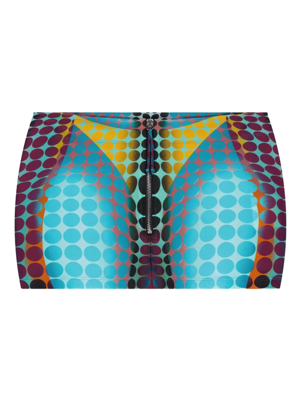 JEAN PAUL GAULTIER - Women Center Front Zip Closing Mini Skirt - Image 4