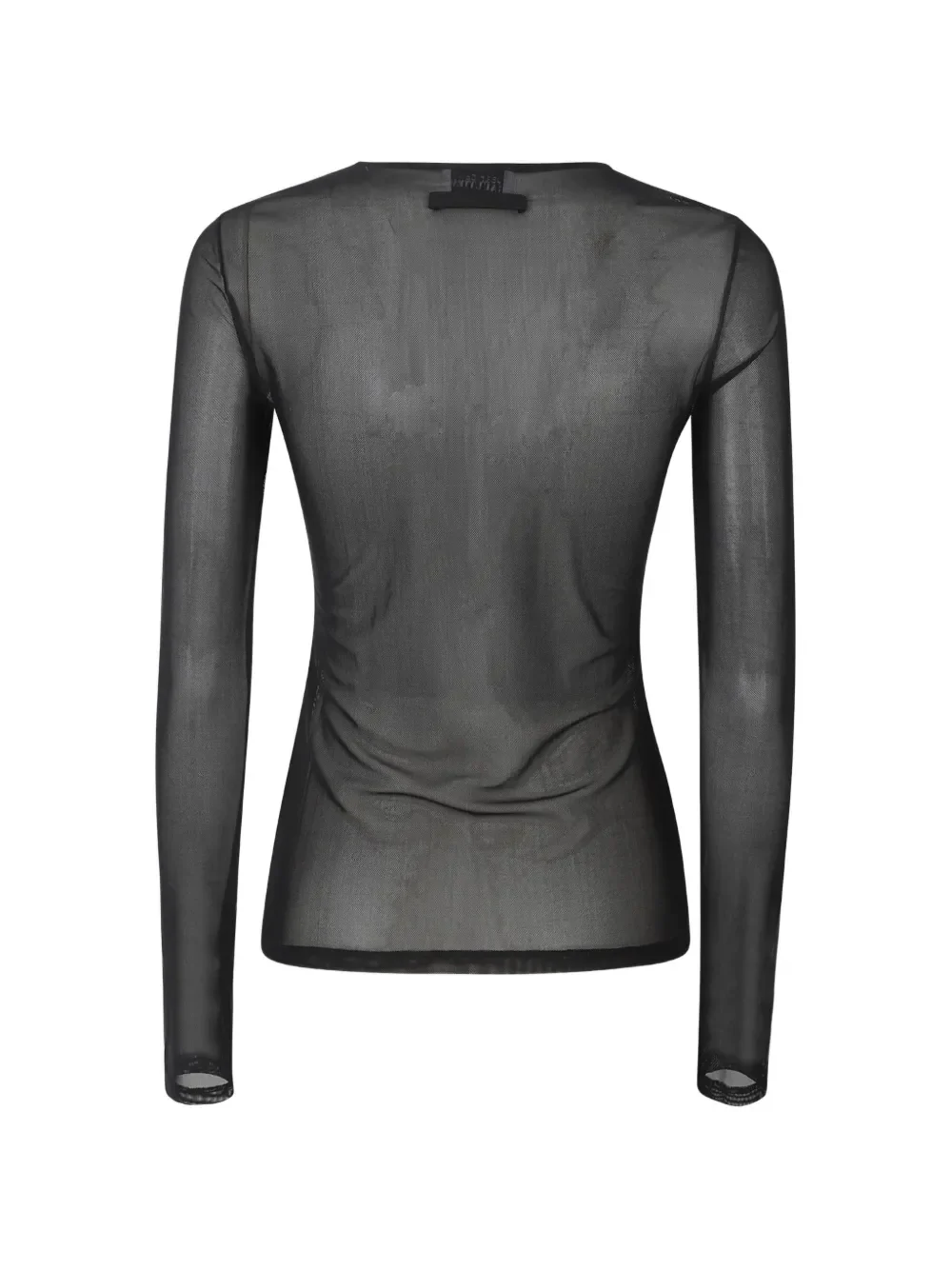 JEAN PAUL GAULTIER - Women Embroidered Mesh Crewneck Long Sleeves Top - Image 2