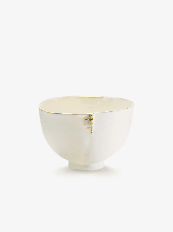 JINJIN PARIS - Porcelain Golden Rim Coffee Cup