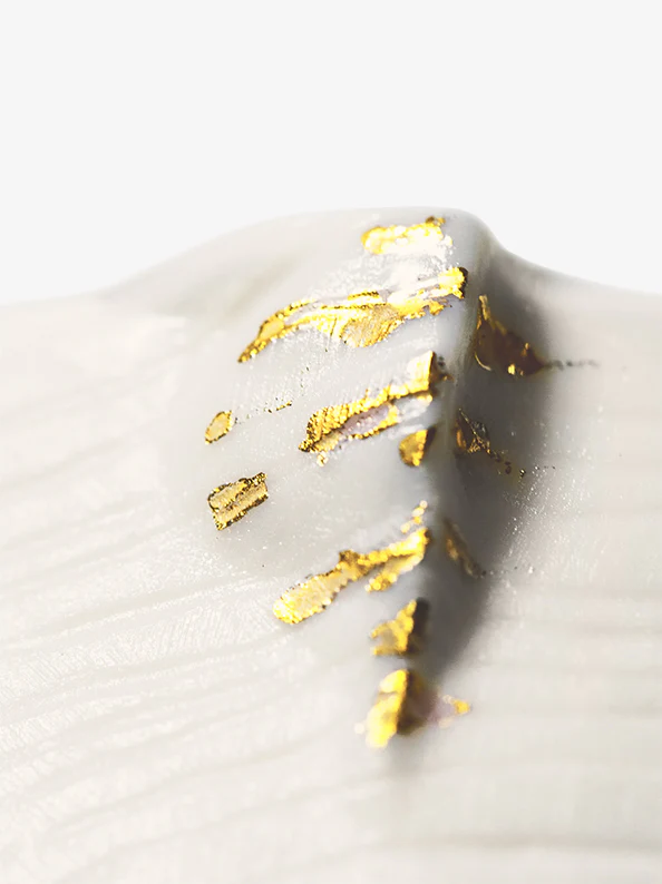 JINJIN PARIS - Porcelain Golden Rim Coffee Cup - Image 3