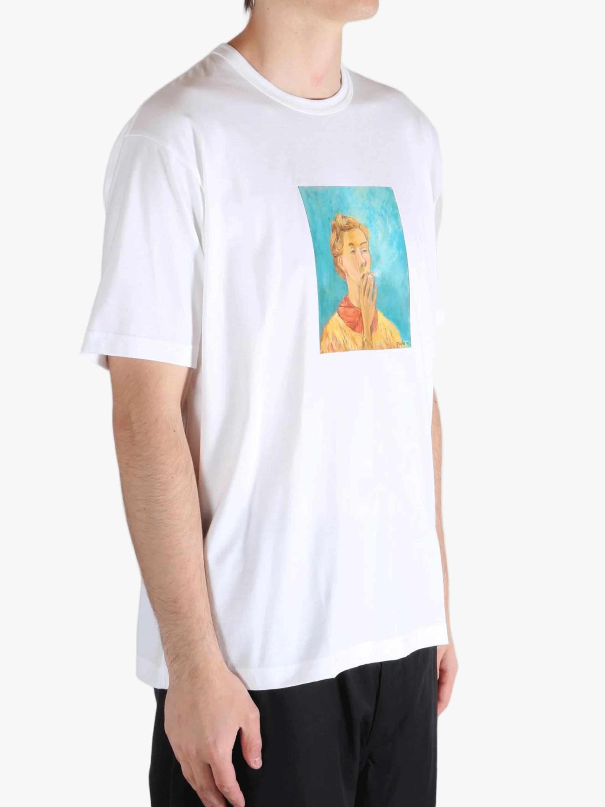 JUNYA WATANABE - Men Portrait Print T-Shirt - Image 2