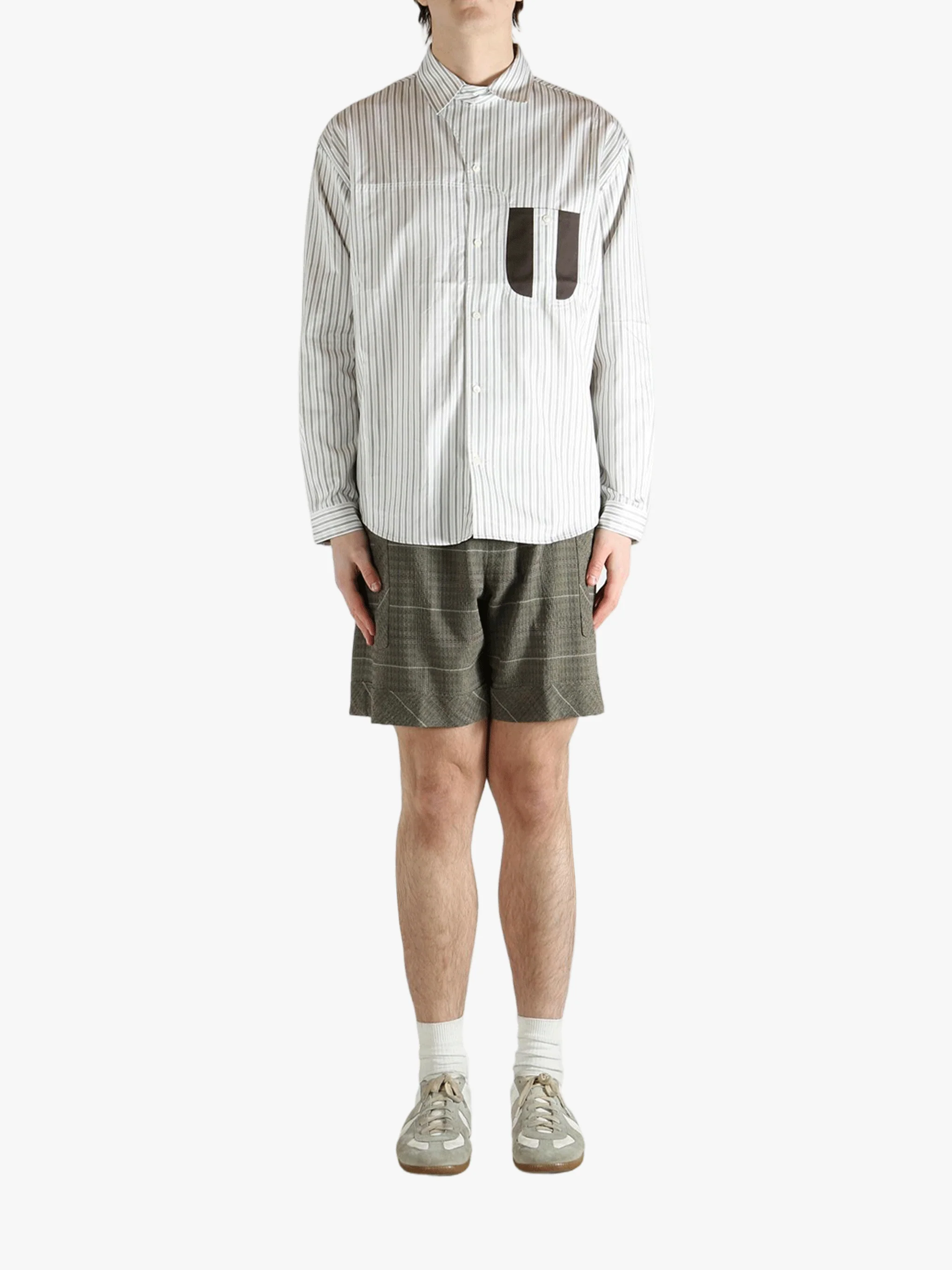 KIKO KOSTADINOV - Men Double Stripe Veca Panelled Shirt - Image 4
