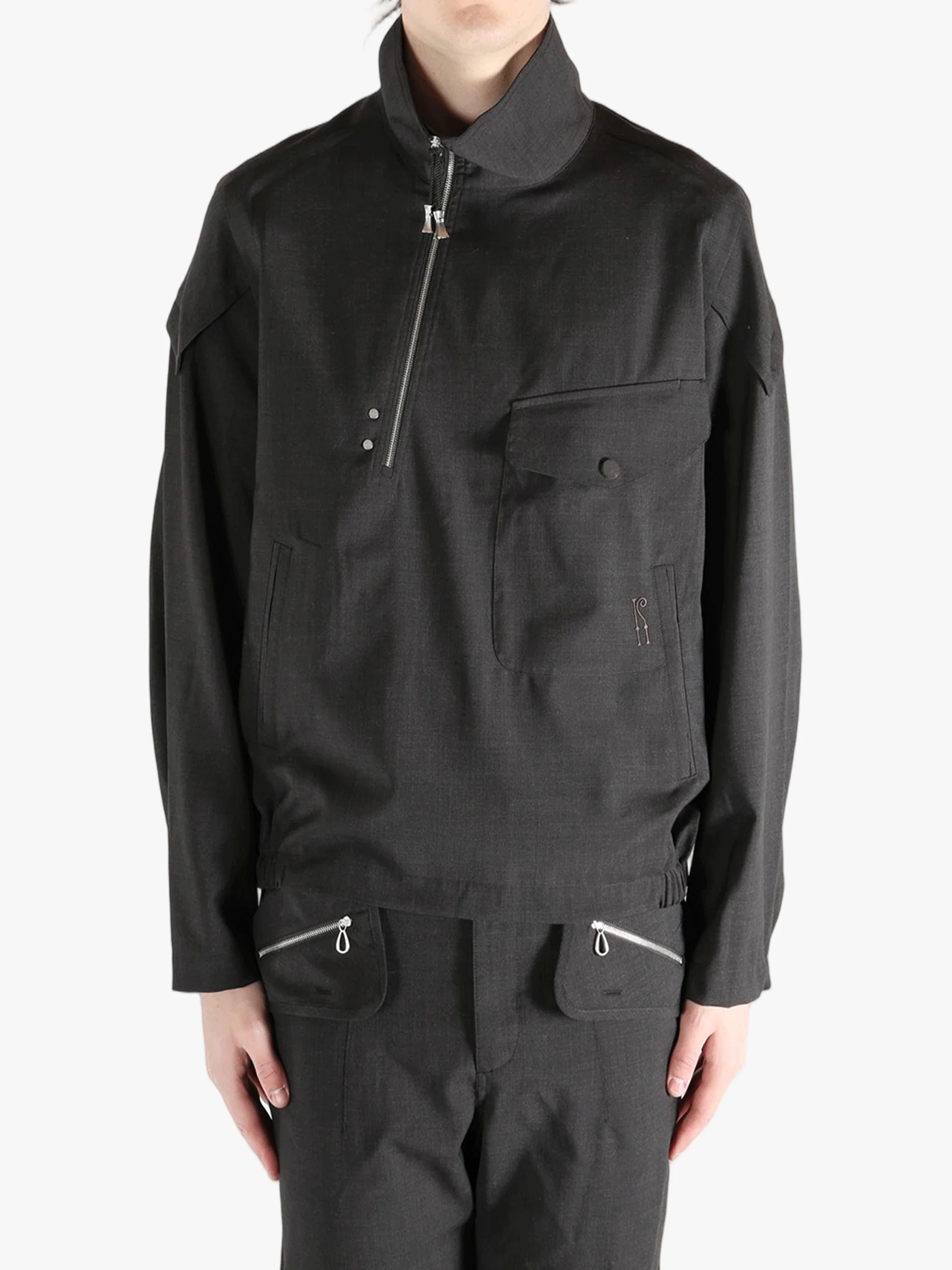 KIKO KOSTADINOV - Men Melange Wool Farkas Pullover Jacket
