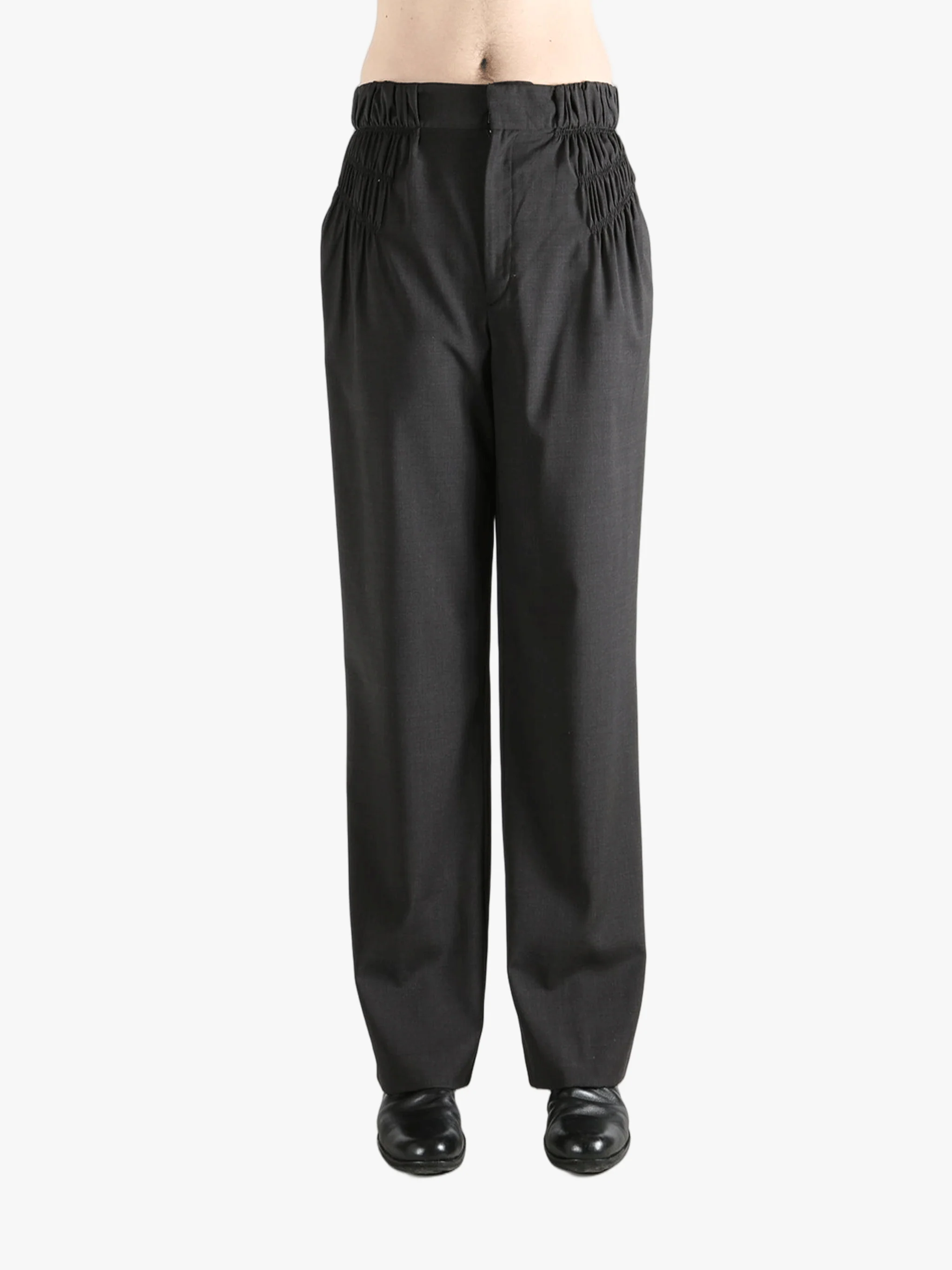 KIKO KOSTADINOV - Men Melange Wool Minna Gathered Trouser
