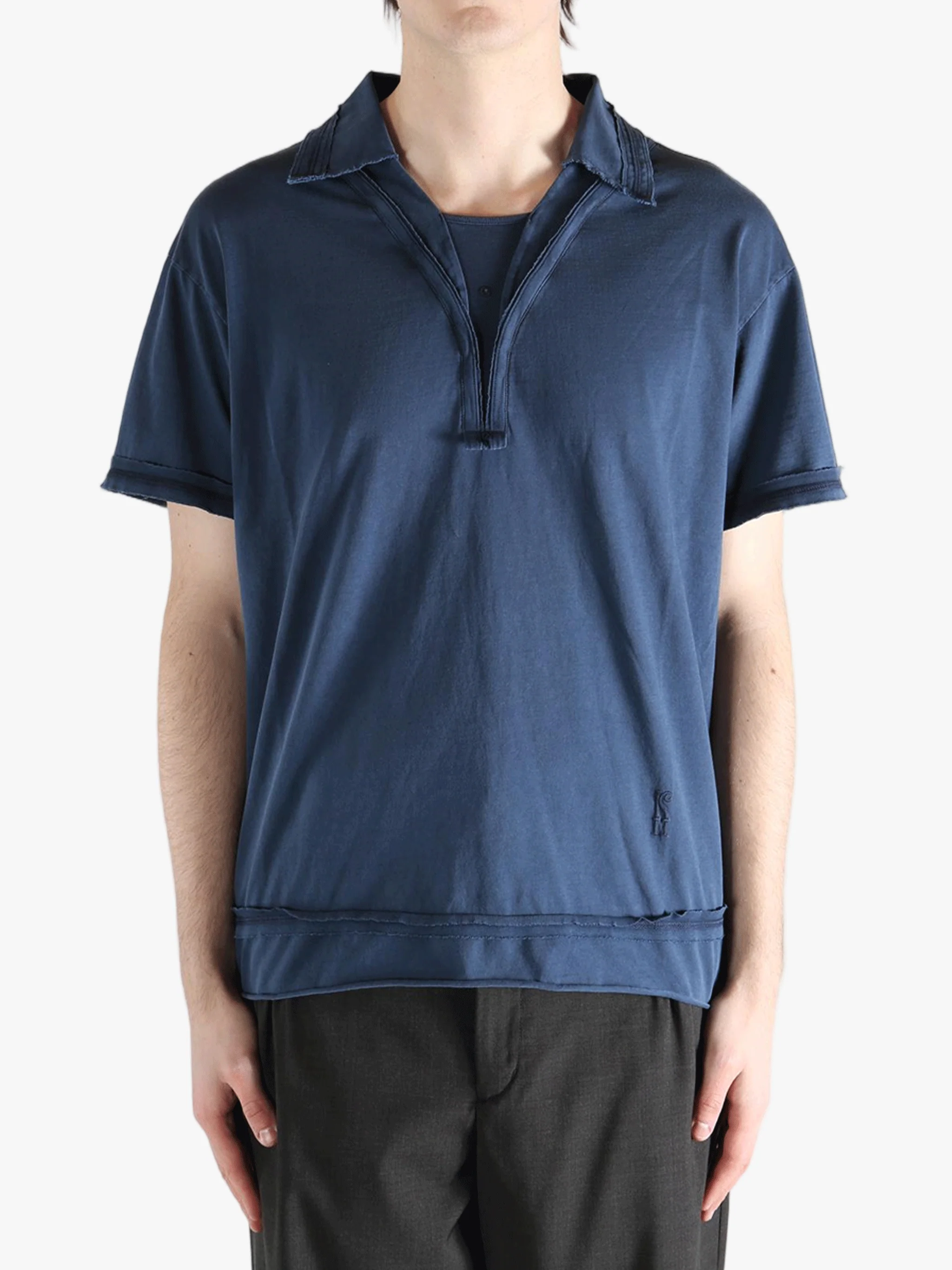 KIKO KOSTADINOV - Men Overdyed Cotton Otak Polo Shirt