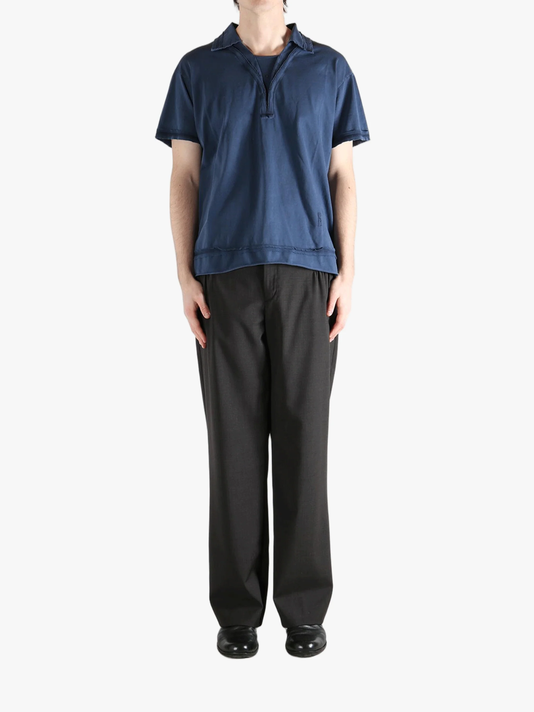 KIKO KOSTADINOV - Men Overdyed Cotton Otak Polo Shirt - Image 4