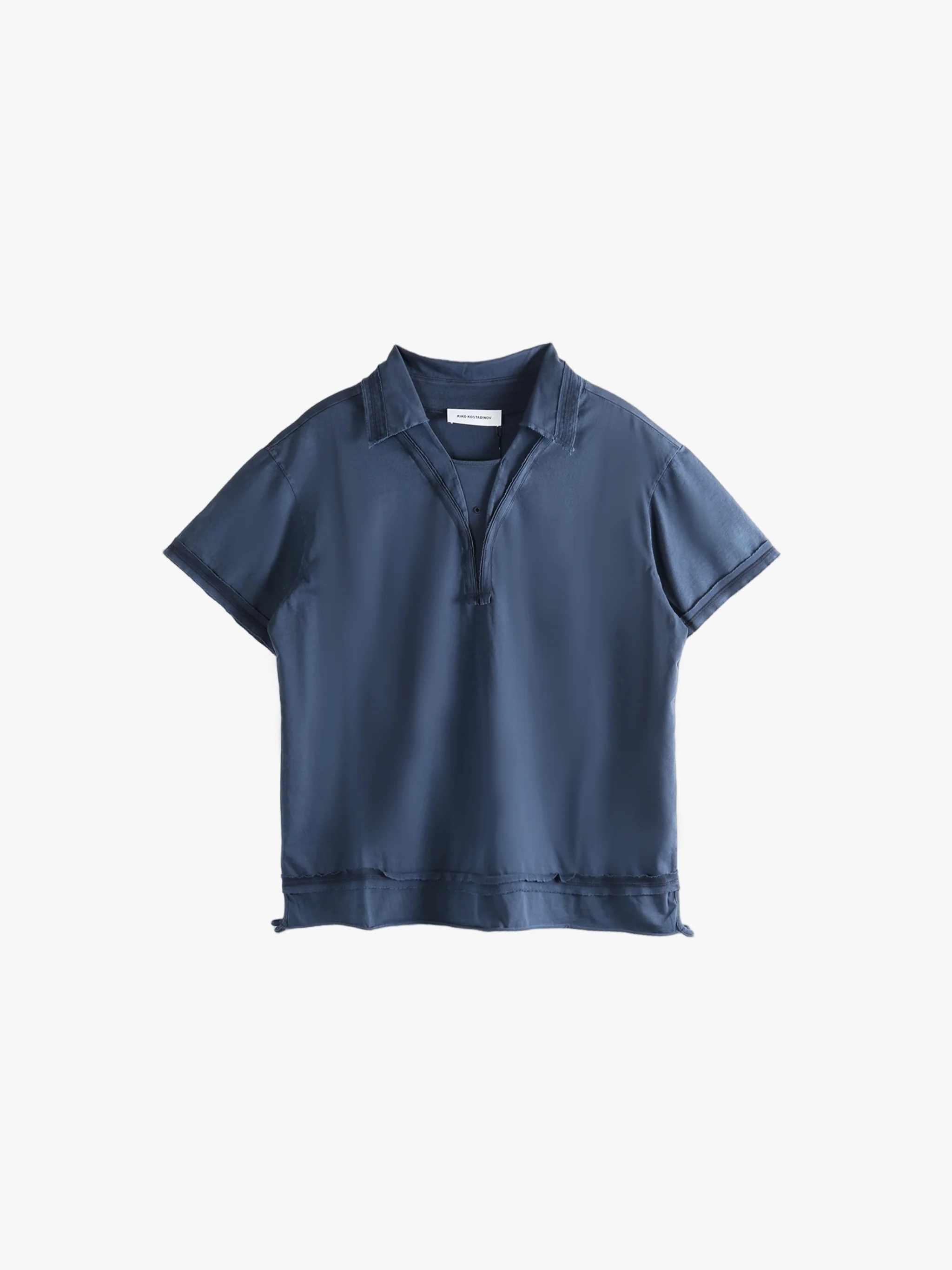 KIKO KOSTADINOV - Men Overdyed Cotton Otak Polo Shirt - Image 5