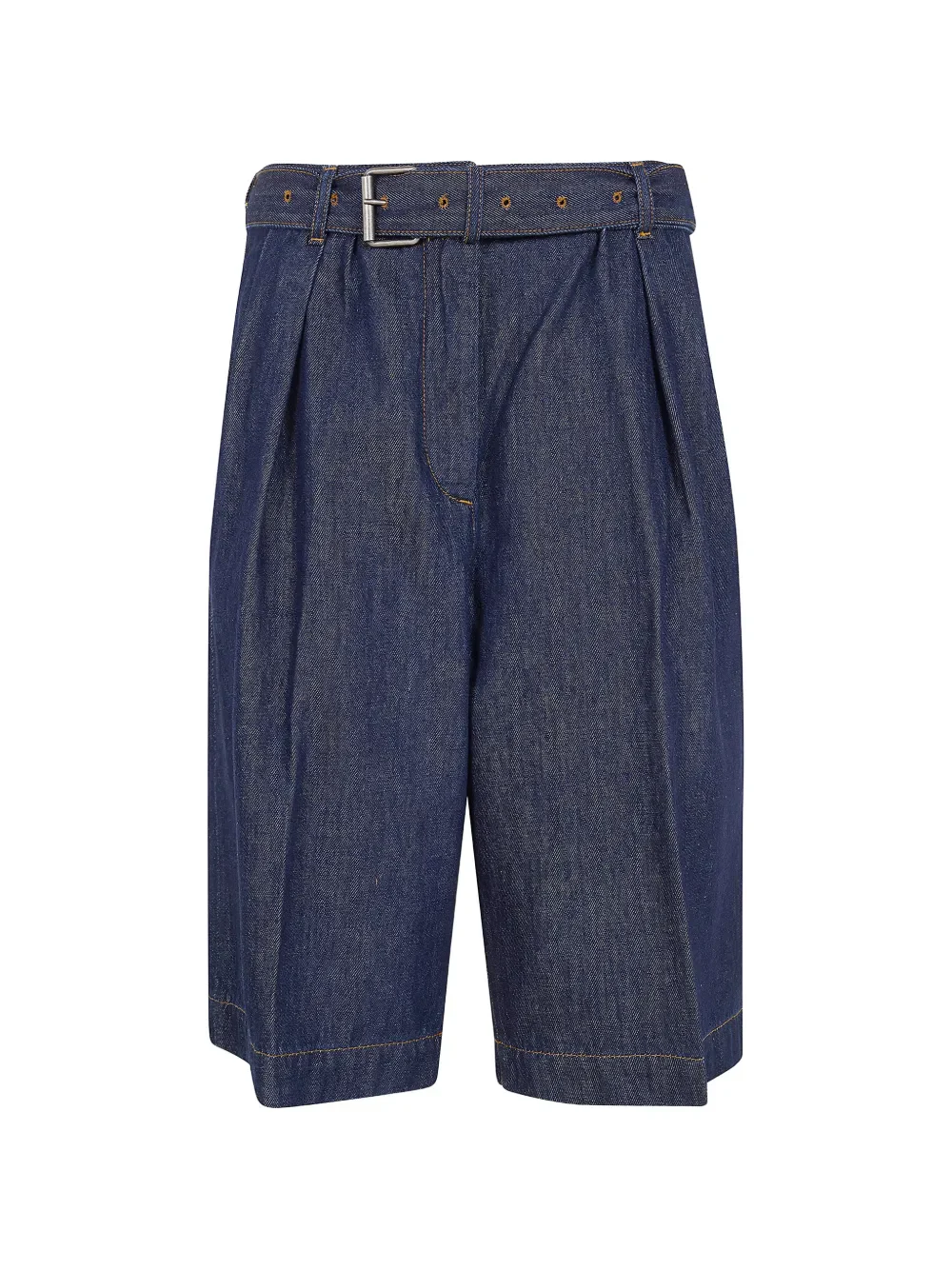 DRIES VAN NOTEN - Women Belted Denim Shorts