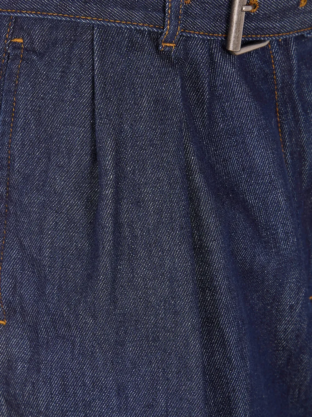 DRIES VAN NOTEN - Women Belted Denim Shorts - Image 3