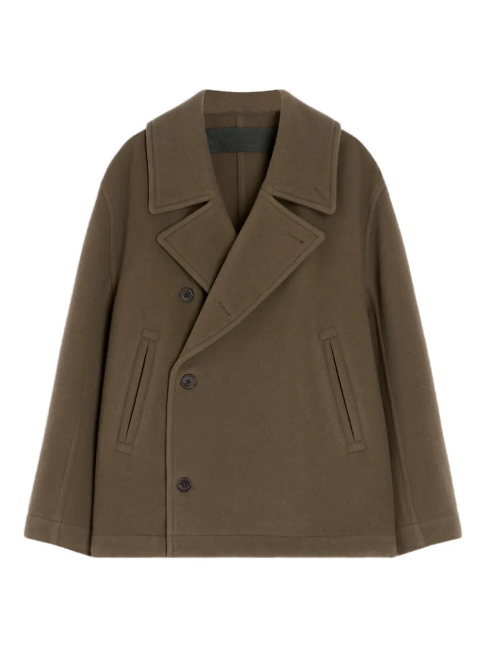 LEMAIRE - Men Boxy Peacoat Jacket - Image 4