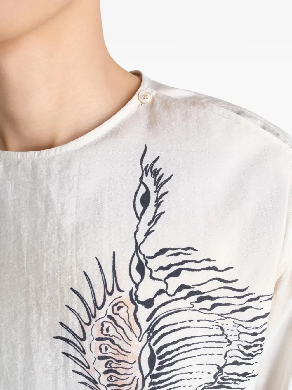 LEMAIRE - Men Button Neck Top - Image 5
