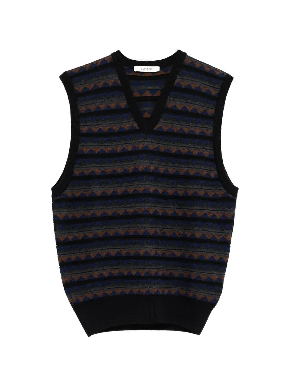 LEMAIRE - Men V Neck Jacquard Vest