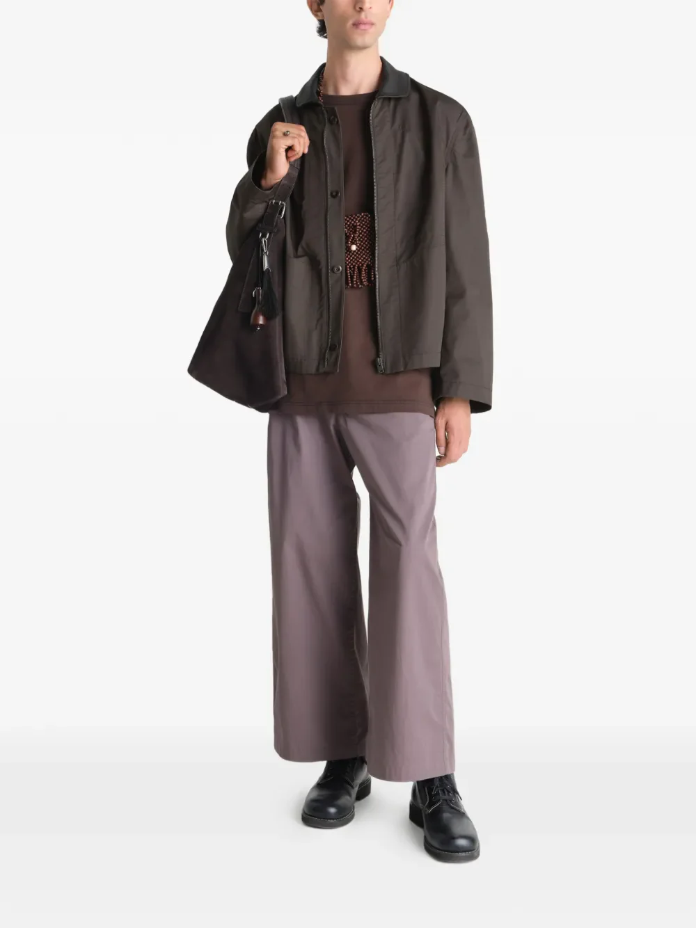 LEMAIRE - Unisex Leather Collar Blouson - Image 4