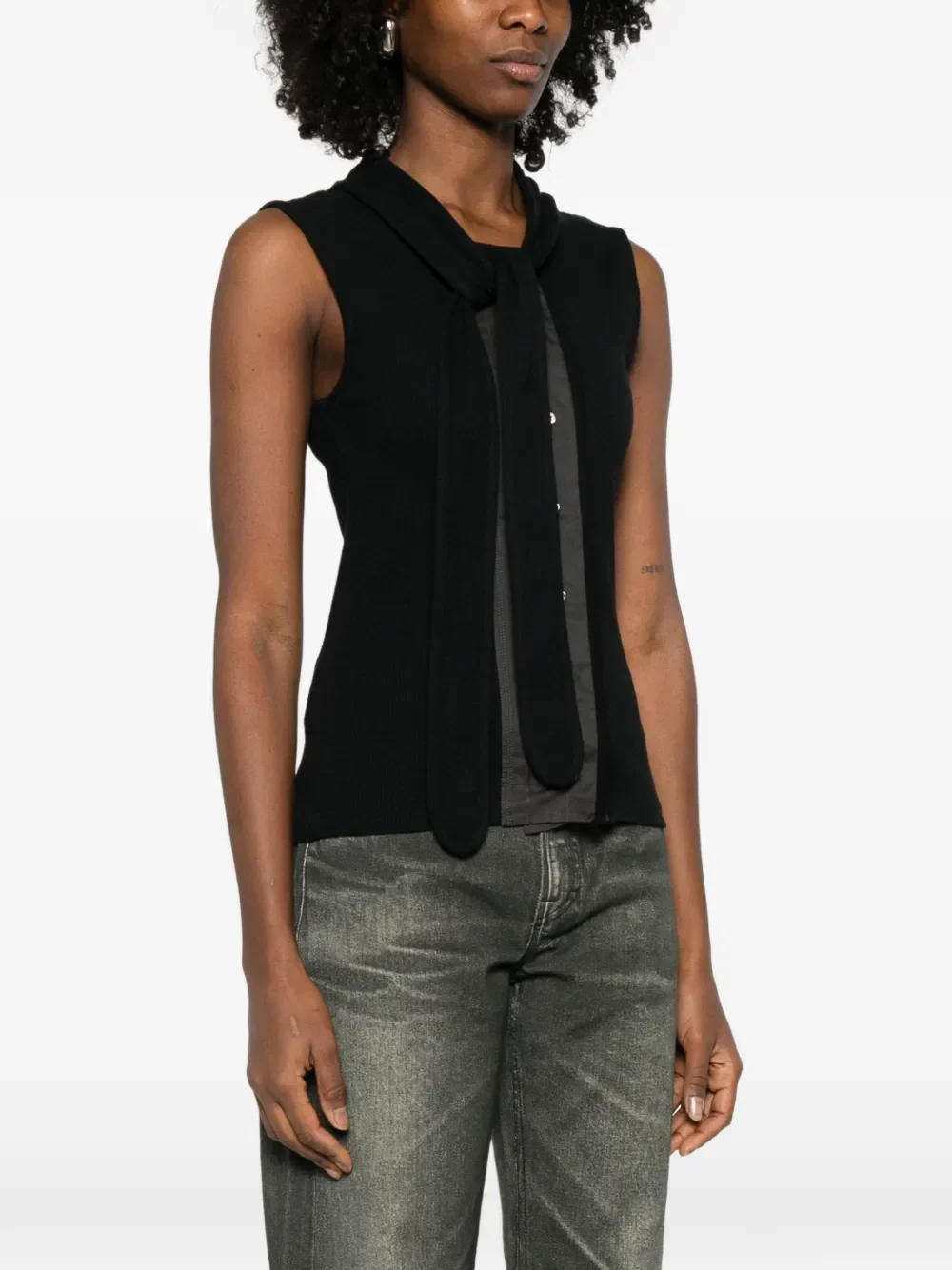 LEMAIRE - Women Asymmetrical Fitted Top - Image 2