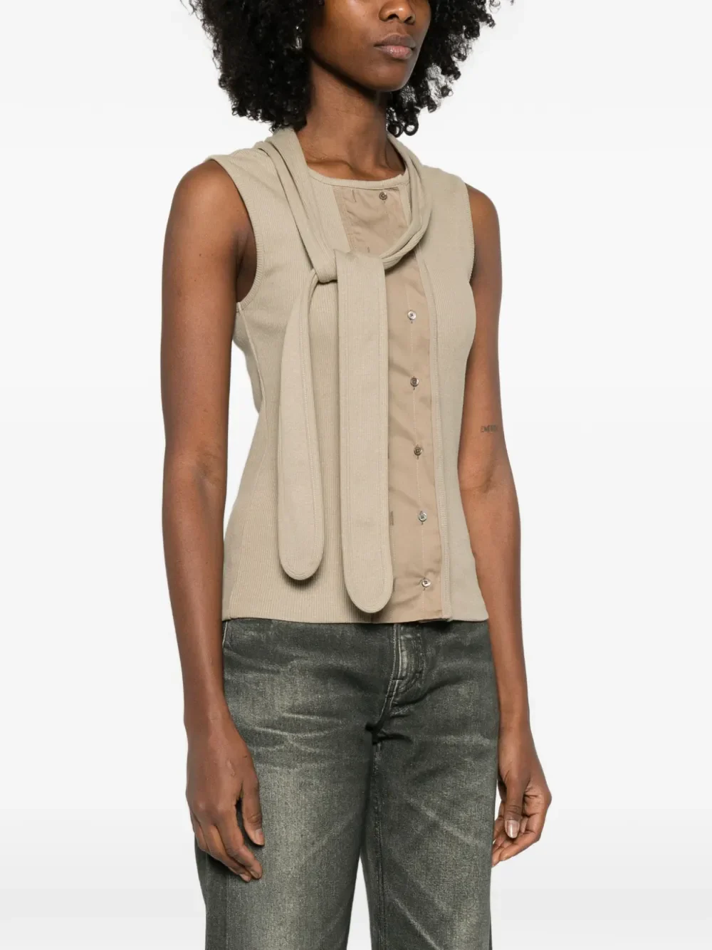 LEMAIRE - Women Asymmetrical Fitted Top - Image 2