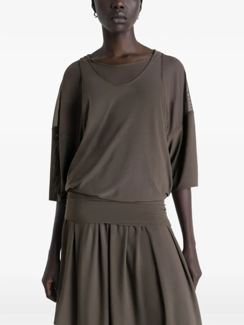 LEMAIRE - Women Double Layer Dress - Image 4