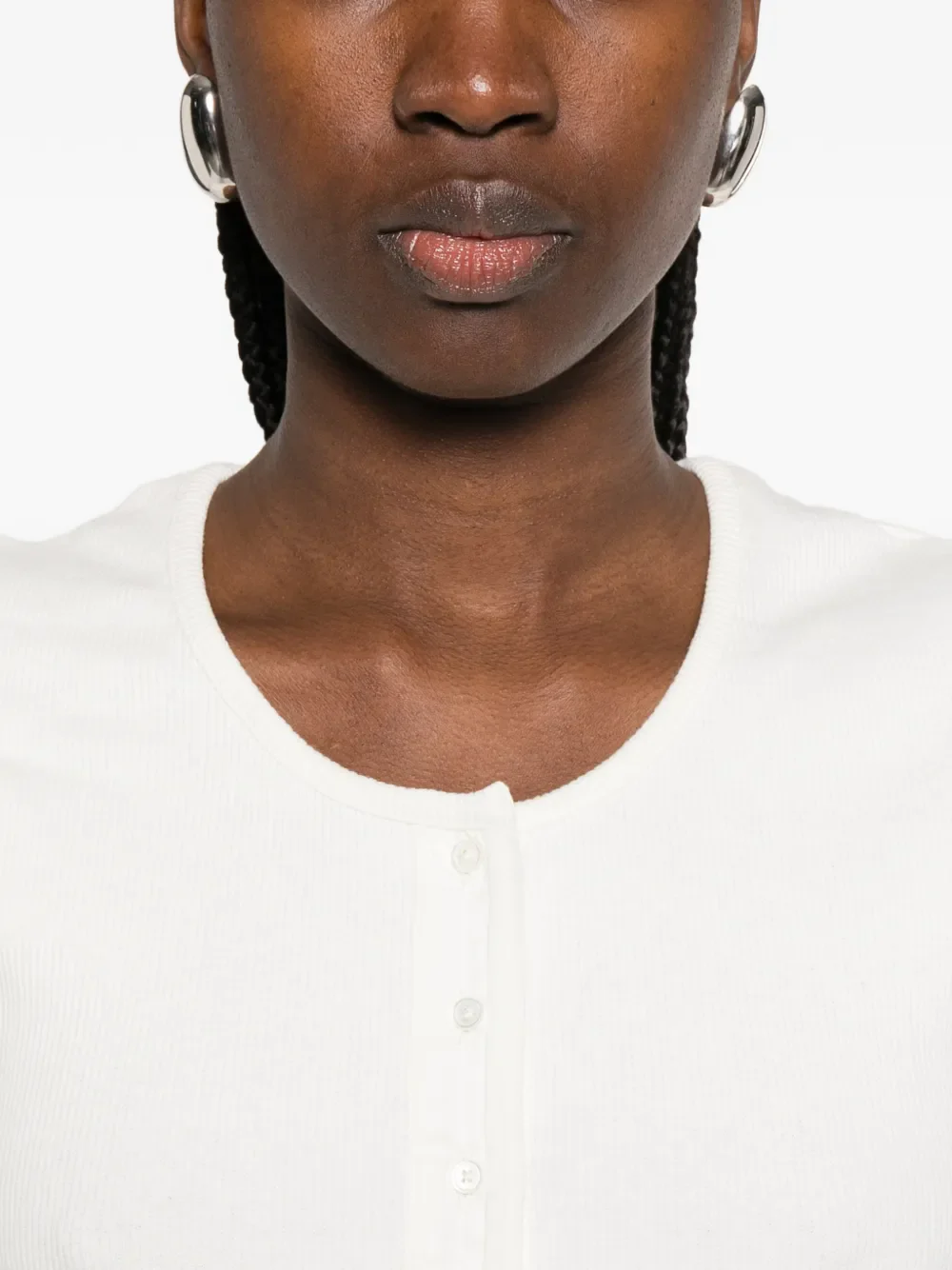 LEMAIRE - Women Fitted Henley Shirt - Image 4