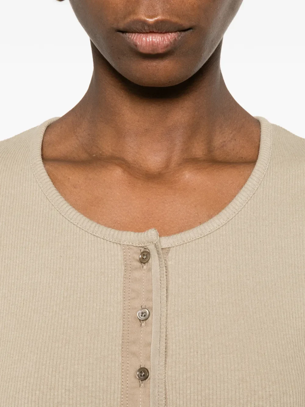 LEMAIRE - Women Fitted Henley Shirt - Image 4