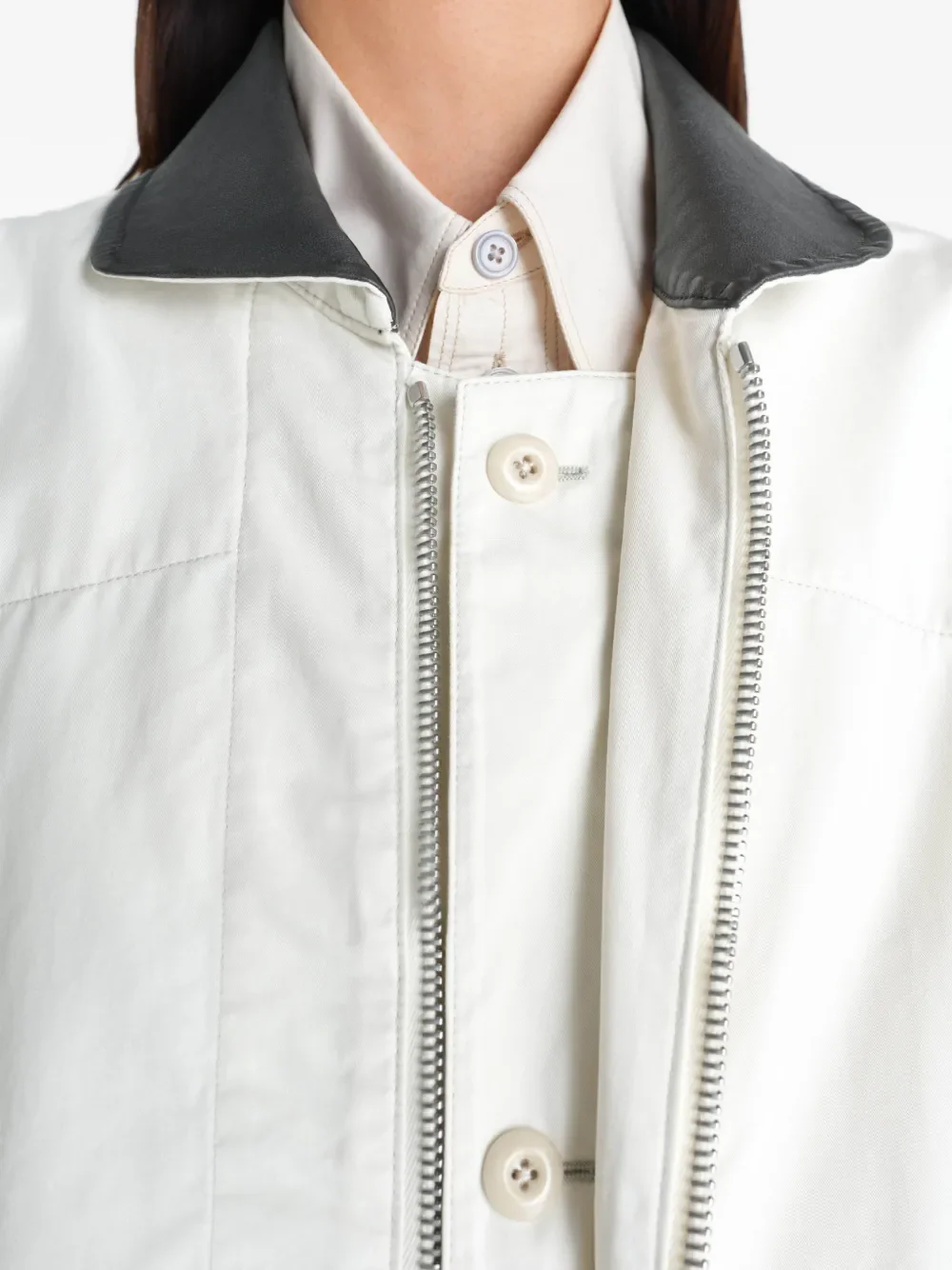 LEMAIRE - Women Leather Collar Blouson - Image 6