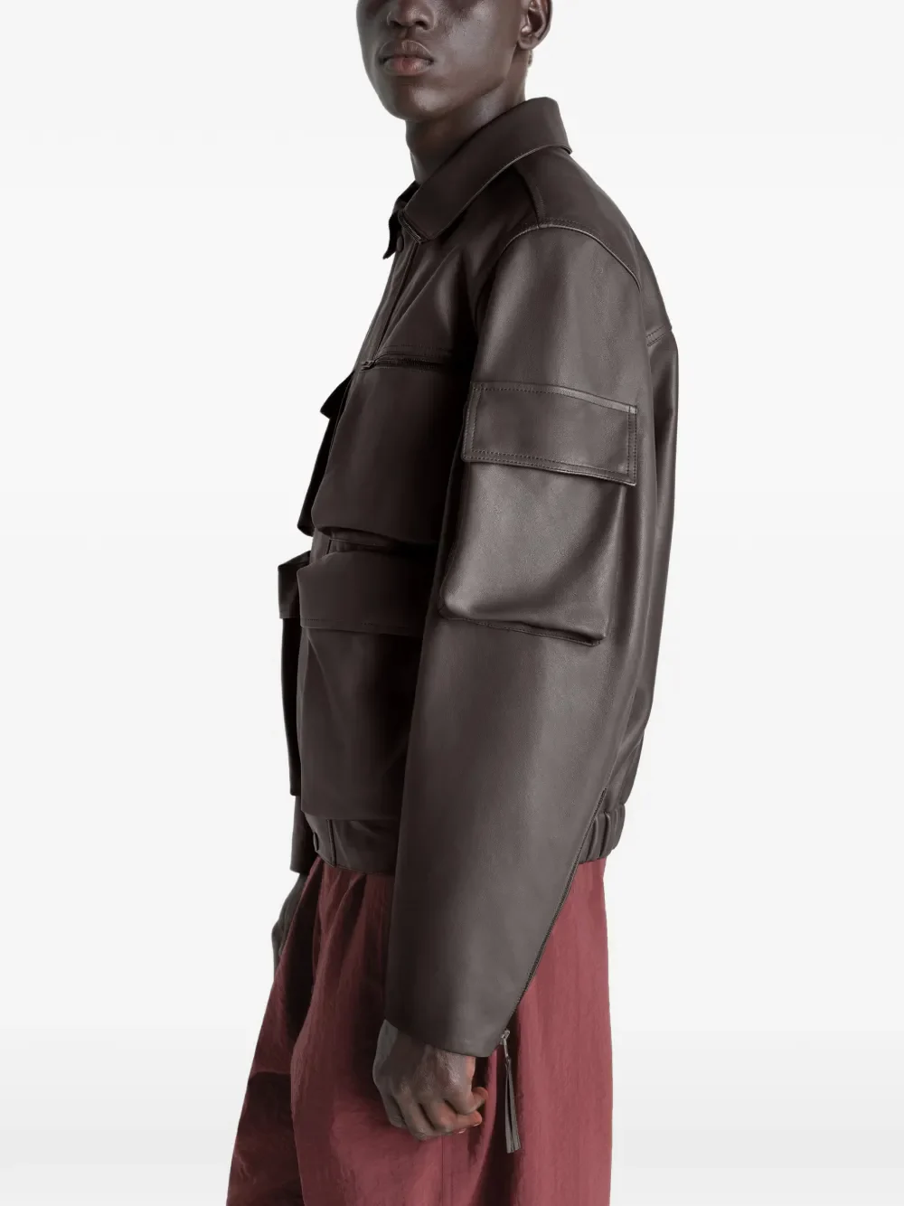 LEMAIRE - Women Pockets Leather Blouson - Image 2