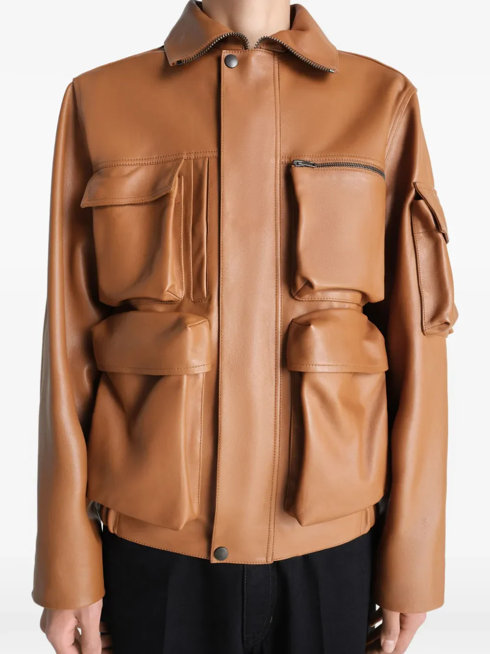 LEMAIRE - Women Pockets Leather Blouson - Image 2