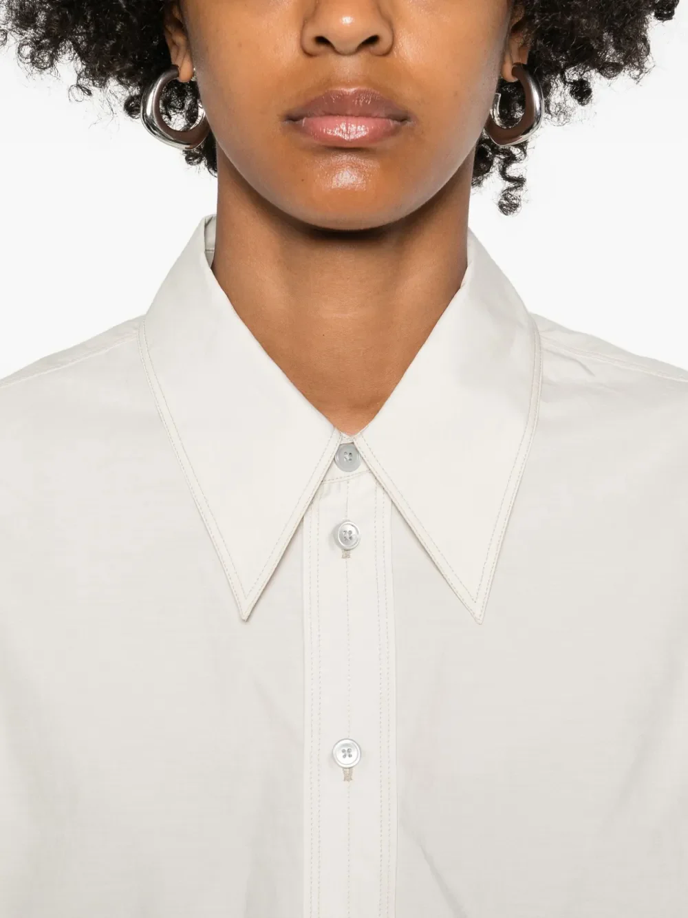 LEMAIRE - Women Pointed Collar Shirt - Image 4