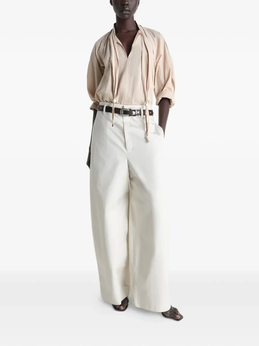 LEMAIRE - Women Scarf Blouse - Image 4