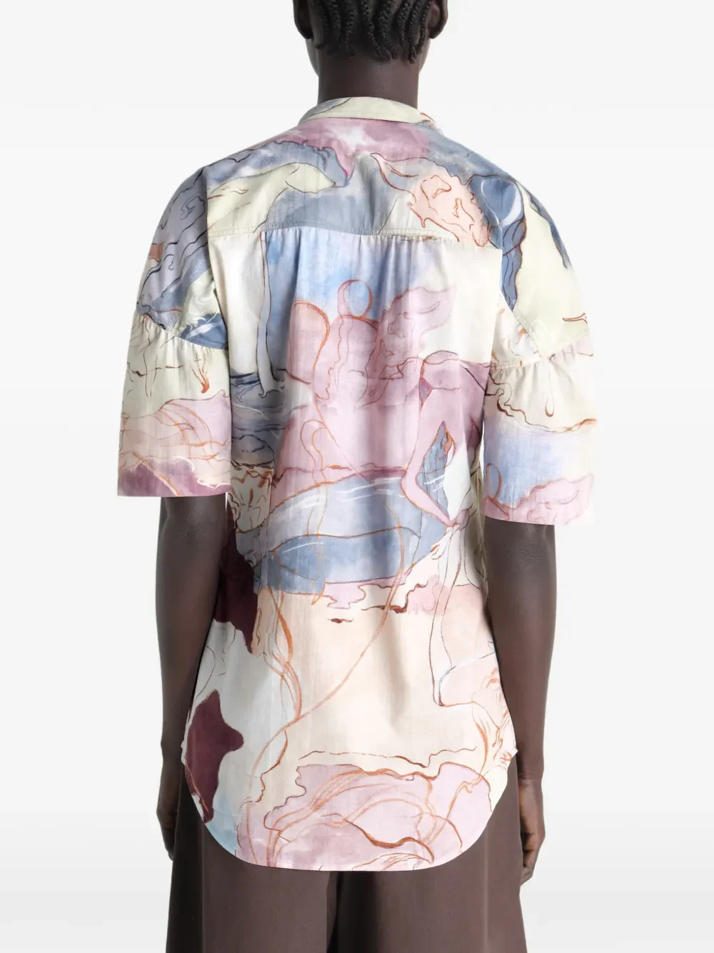 LEMAIRE - Women Short Sleeve Foulard Shirt - Image 3