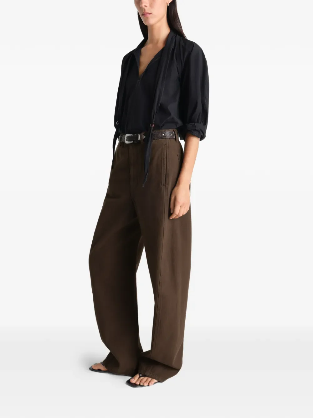 LEMAIRE - Women Twisted Belted Pants - Image 5