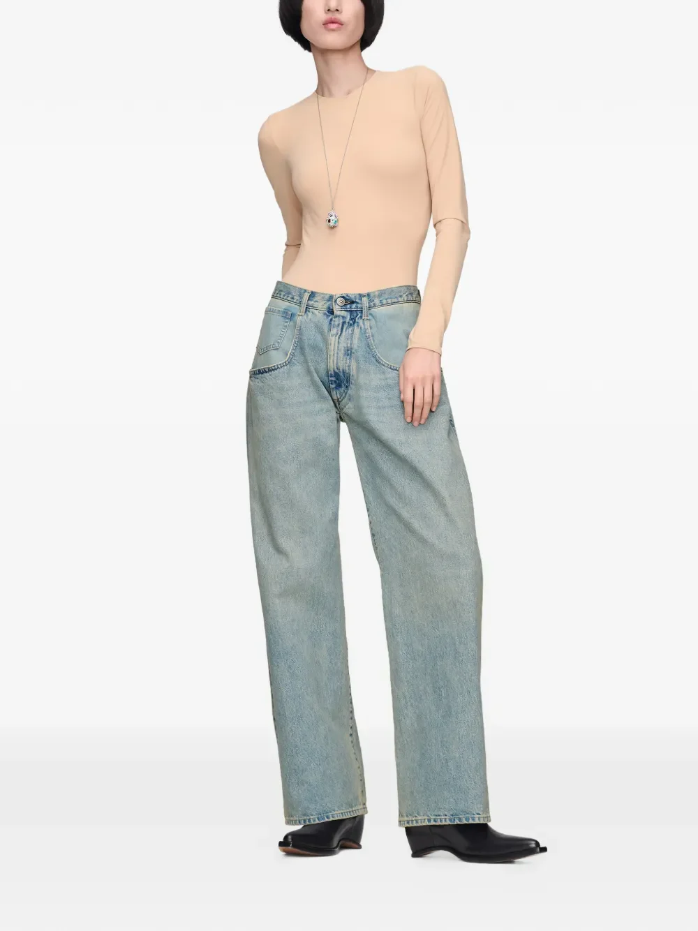 MAISON MARGIELA - Women 5-Pocket Denim Pants - Image 4
