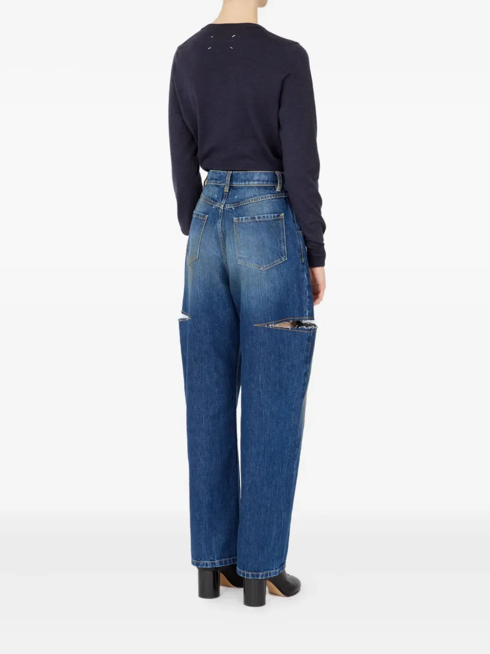 MAISON MARGIELA - Women Cut-Out Jeans - Image 3