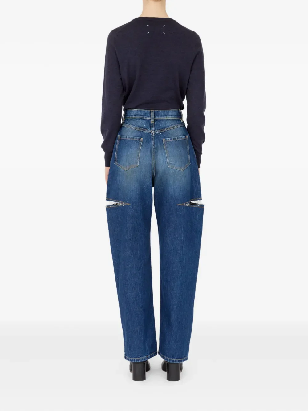 MAISON MARGIELA - Women Cut-Out Jeans - Image 4