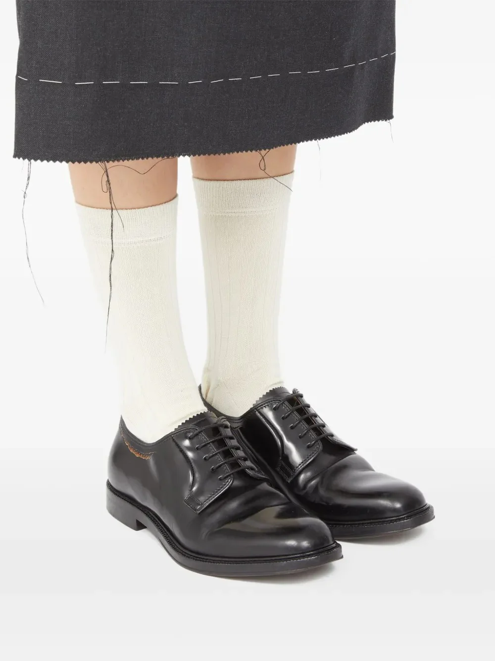 MAISON MARGIELA - Women Loved To Death Cut Lace-Up Shoes - Image 7