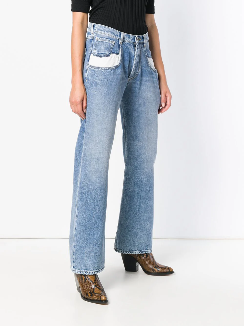 MAISON MARGIELA - Women Straight Jean with Contrast Pockets - Image 2