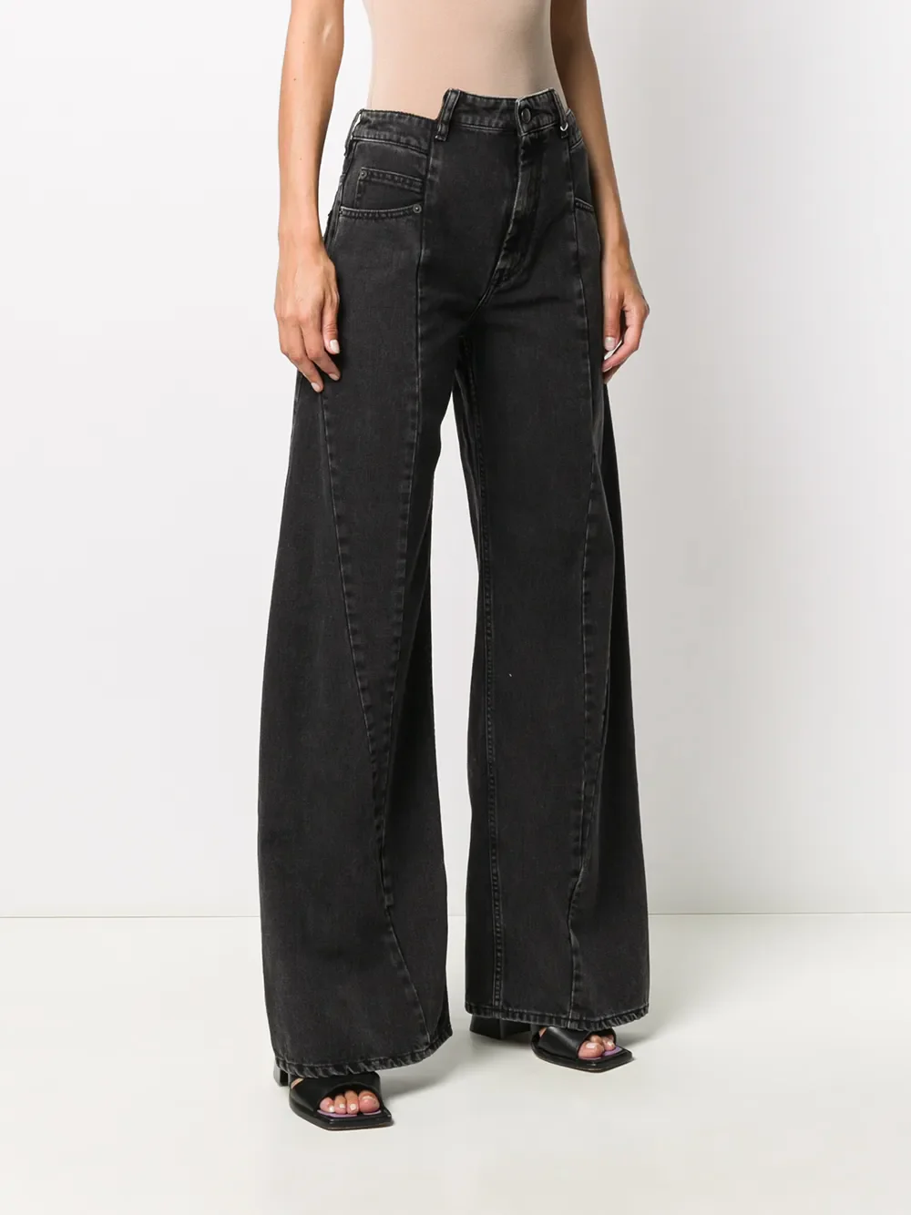 MAISON MARGIELA - Women Spliced Denim Trousers - Image 2