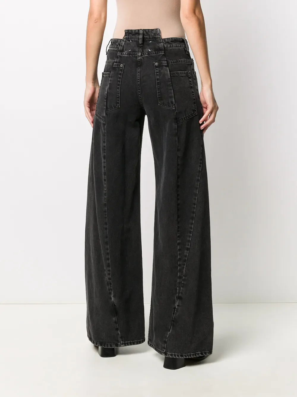 MAISON MARGIELA - Women Spliced Denim Trousers - Image 3