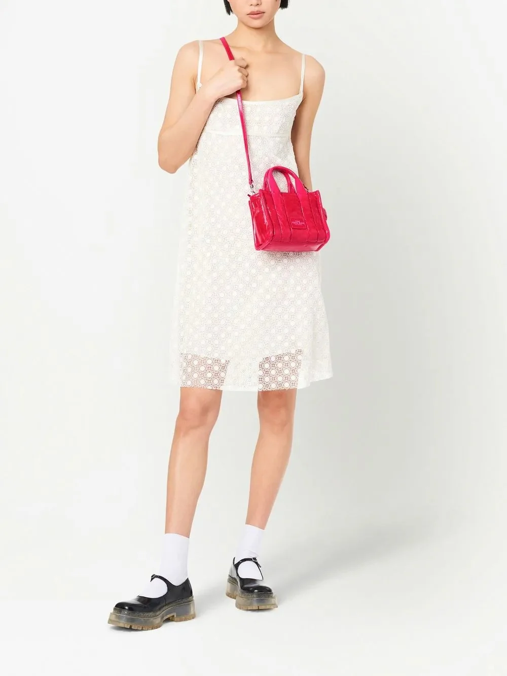 MARC JACOBS - Women Shiny Crinkle Leather Crossbody Tote Bag - Image 2