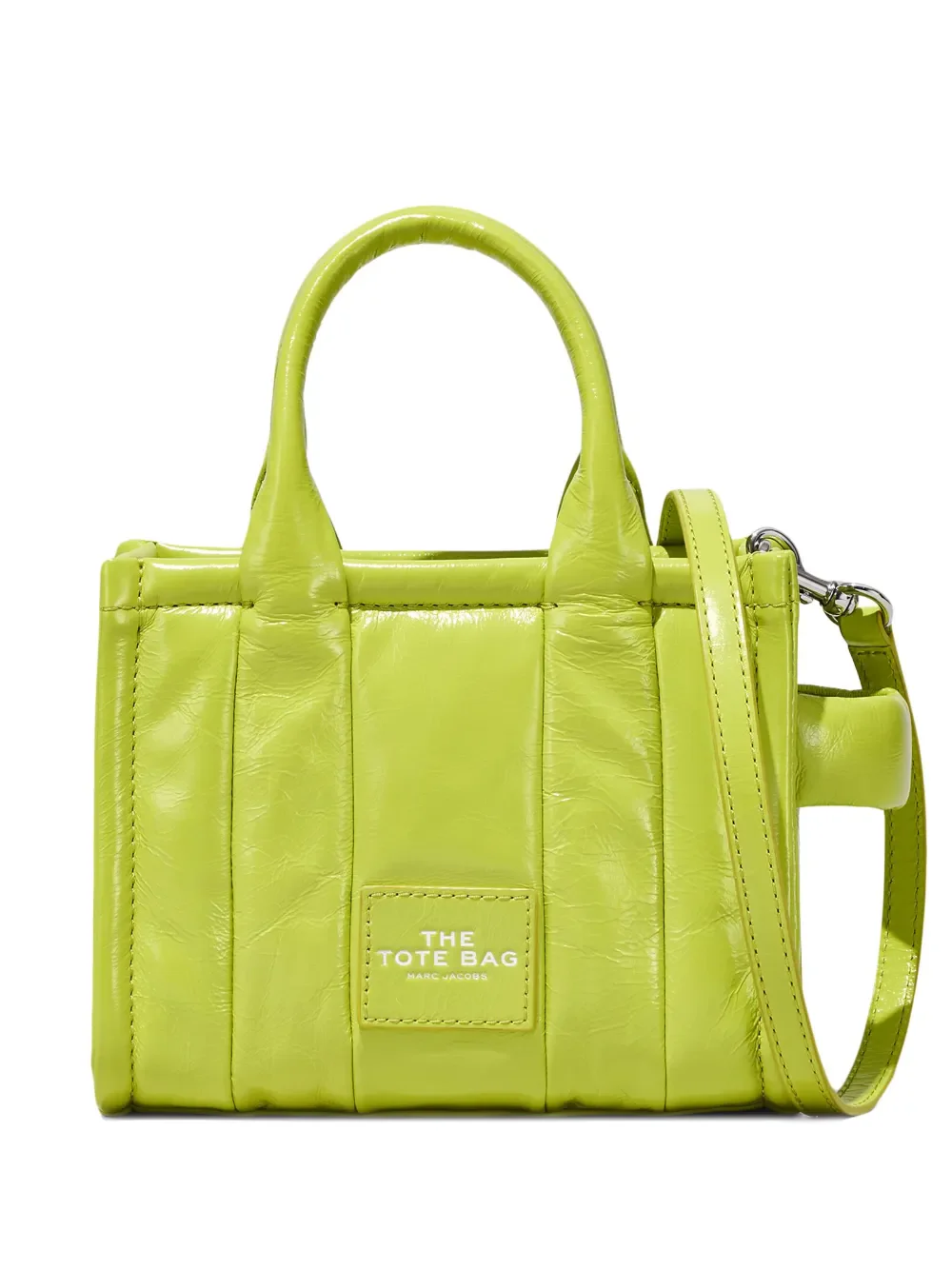MARC JACOBS - Women Shiny Crinkle Leather Crossbody Tote Bag