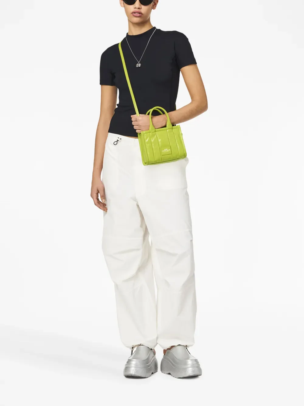 MARC JACOBS - Women Shiny Crinkle Leather Crossbody Tote Bag - Image 2